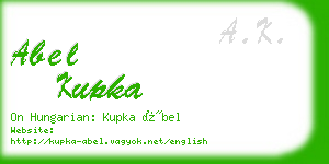abel kupka business card